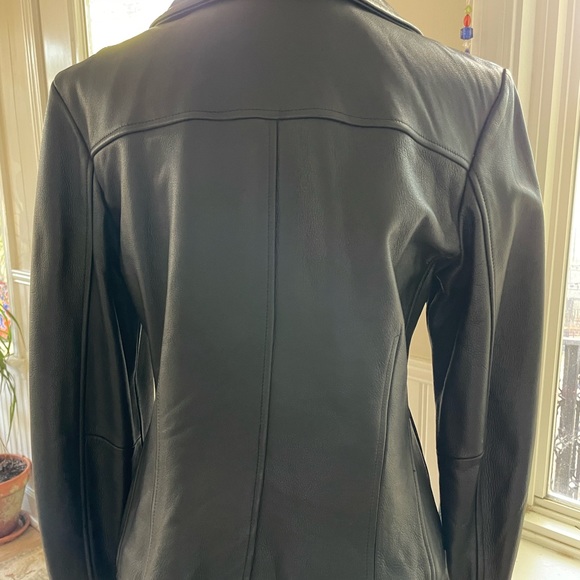 Kenneth Cole black James Dean leather jacket size S - Picture 2 of 7